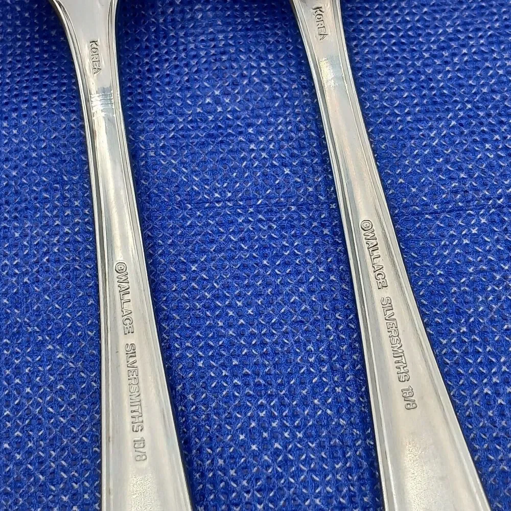 Wallace Lotus 18/8 Stainless Steel Set 4 Dinner Fork Flatware KOREA